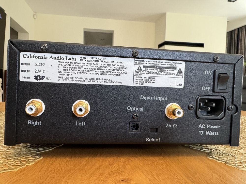 California Audio Labs Sigma ll DAC lampowy