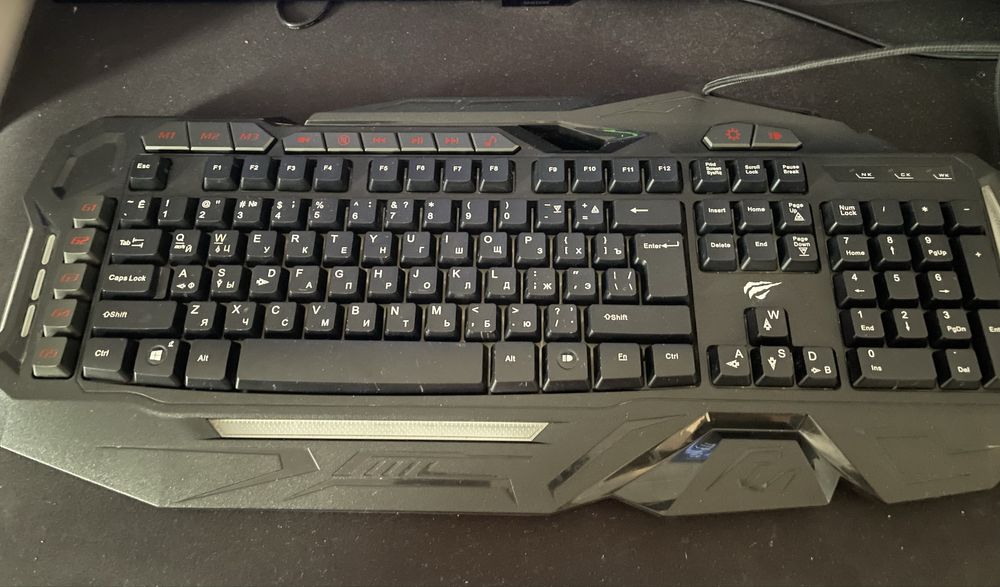 Багато функціональна ігрова клавіатура havit з RGB підсвіткою