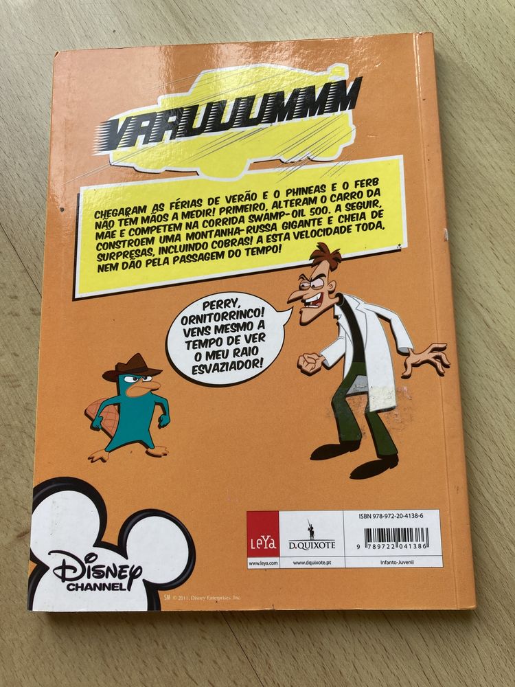 Livro infantil Phineas e Ferb- Senhores da velocidade