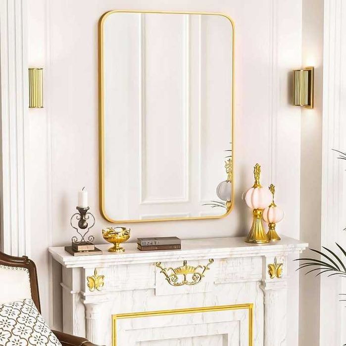 Lustro łazienkowe ścienne prostokąt 60 x 90 mm