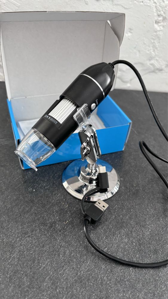 Цифровий електронний мікроскоп 3в1 1600Х з підсвічуванням