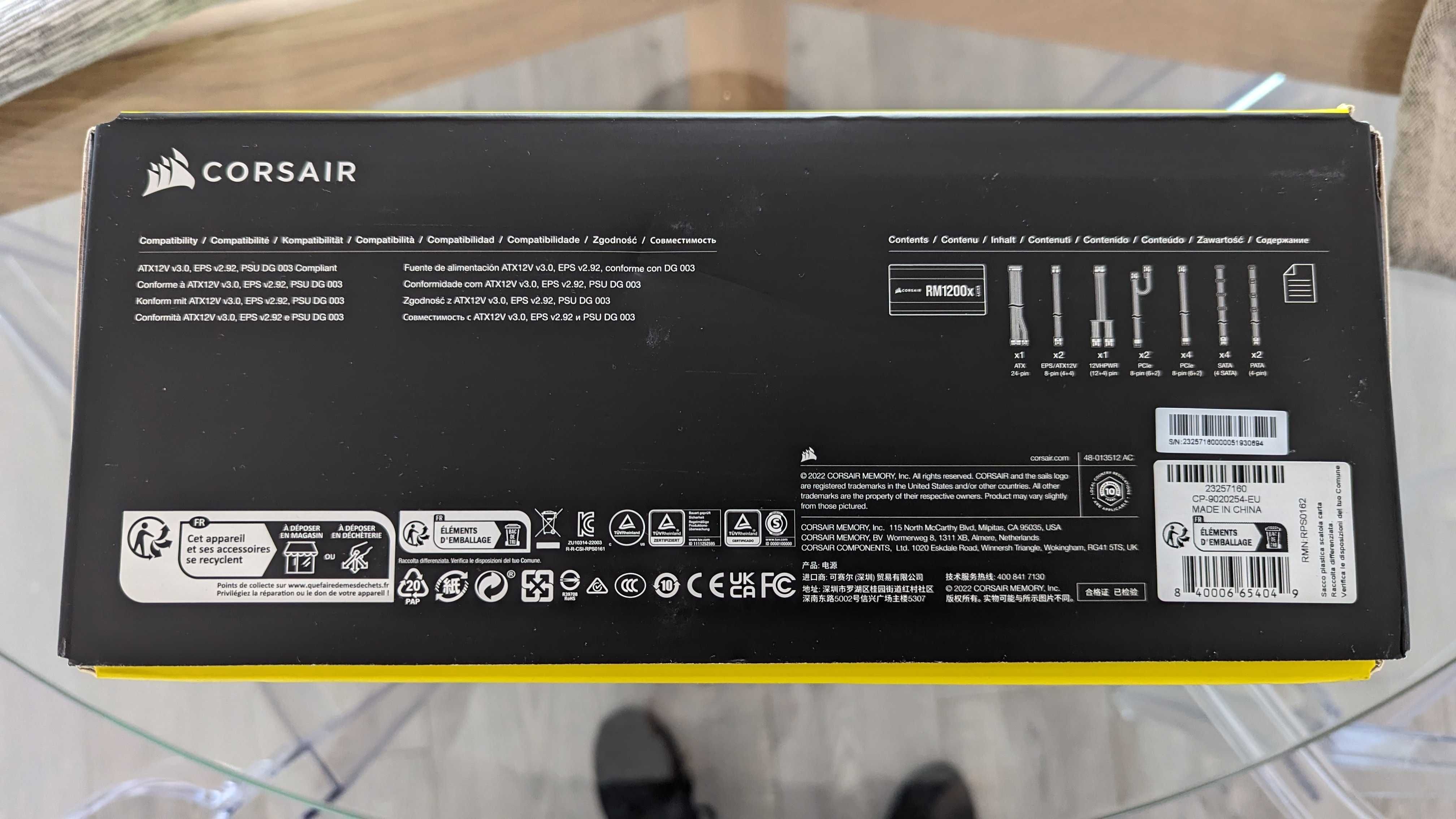 Corsair RM1200x SHIFT 1200W 80 Plus Gold Modular