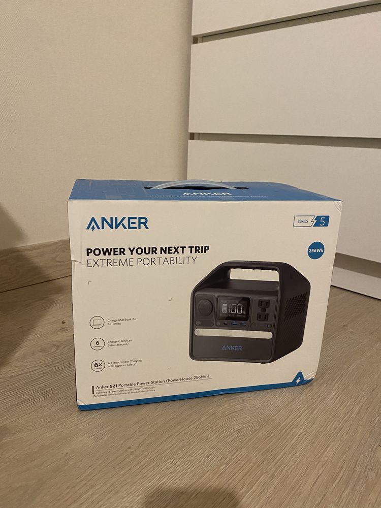 Anker 521 ємність 256 Wh зарядна станція нова запакована