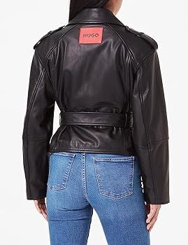 HUGO Жіноча байкерська куртка з ременем