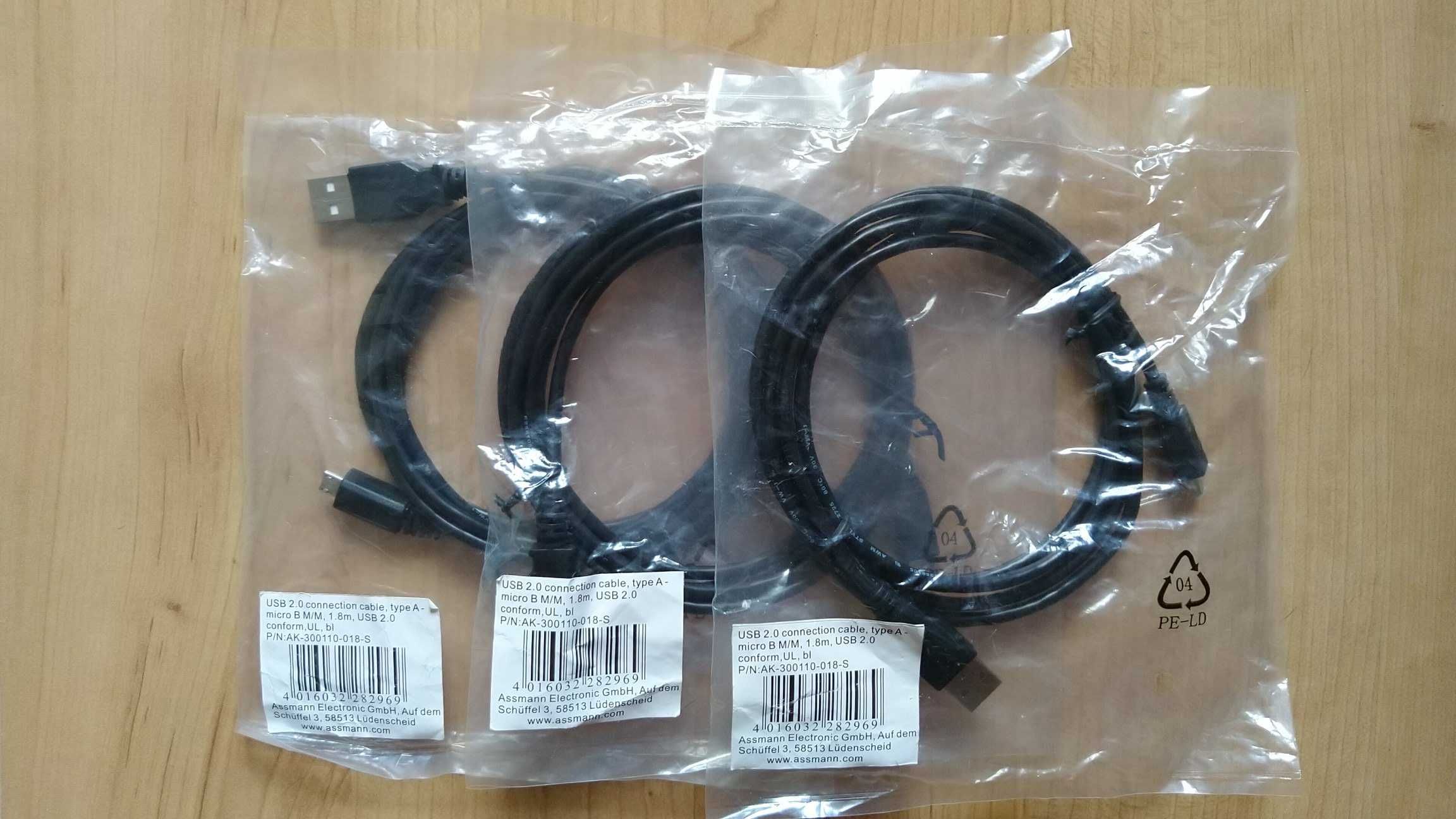 Kabel USB - micro USB / przedłużacz USB, 1.8m - 3m NOWY