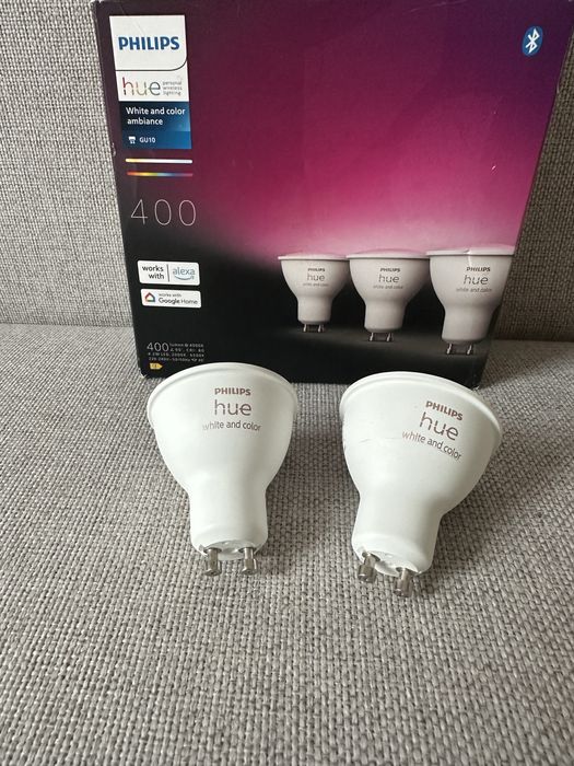 Philips hue 400 White and Color - dwie żarówki gu10