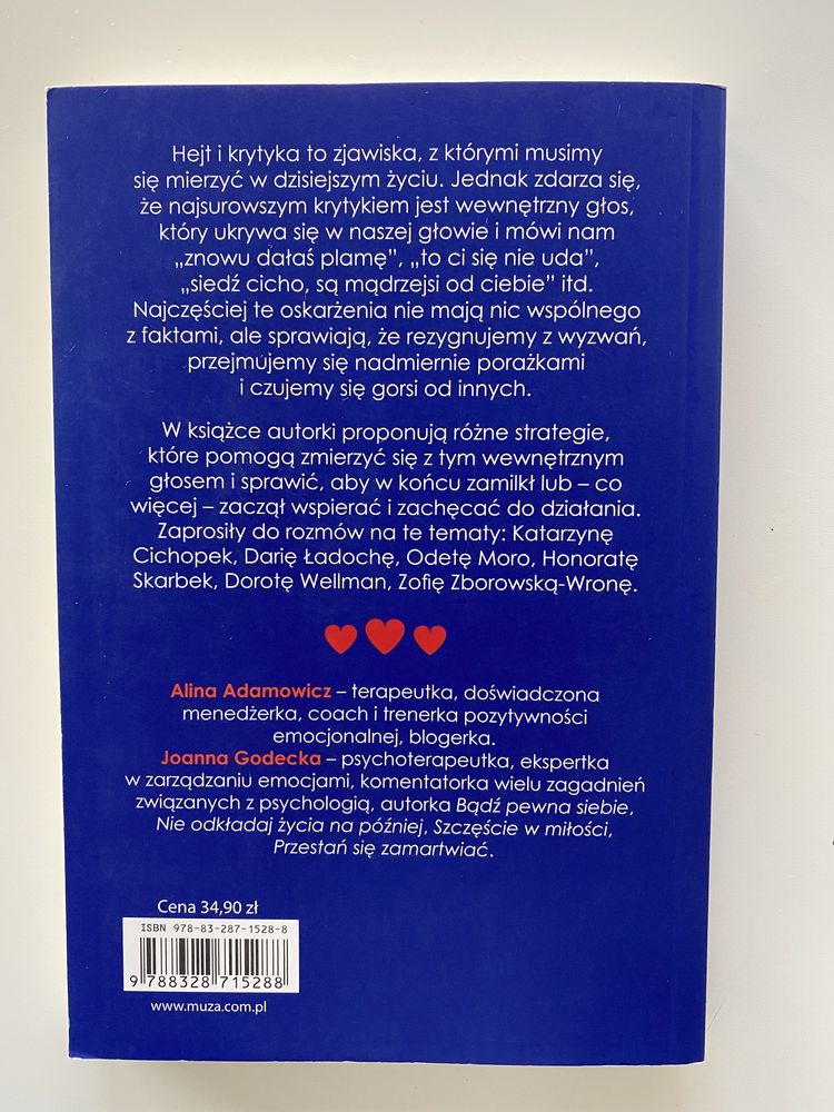 Książka jak uciszyć wewnętrznego krytyka i uwierzyć w siebie