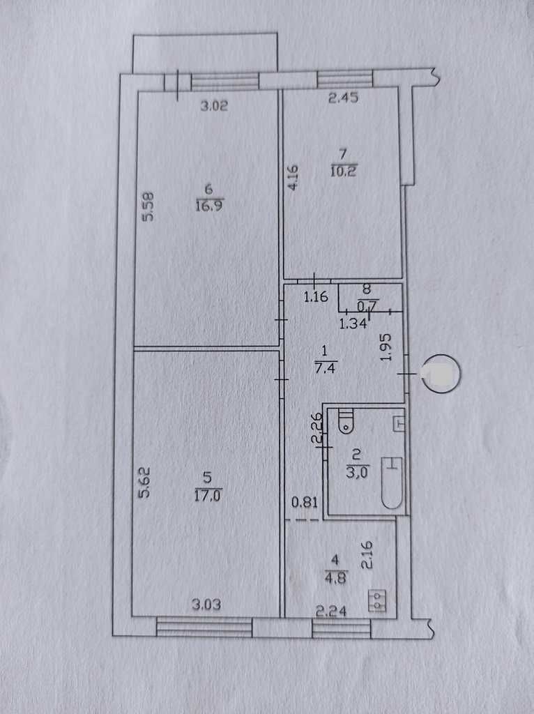 Сдам 3к квартиру метро Барабашова, 24-этажка