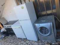 4.eletromesticos lote frigorífico LG máquinas de lavar e fogão a gás e