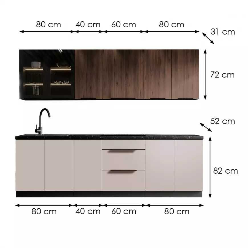 Zestaw kuchenny z blatem-kuchnia 260 cm-WYPRZEDAŻ EKSPOZYCJI-Producent