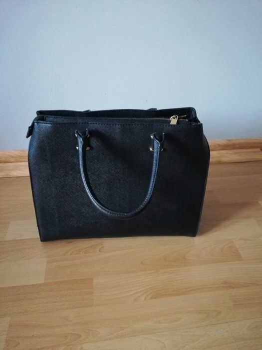 shopperbag, czarna torebka maxi