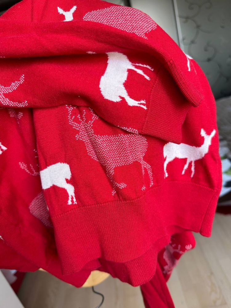 Кофта свитшот с оленями новогодняя