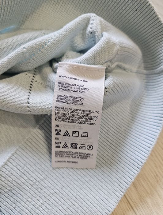 Kamizelka bezrękawnik Tommy hilfiger błękitna w romby