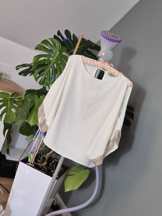 Biała kremowa bluzka damska elegancka Dorothy perkins L XL 40 42