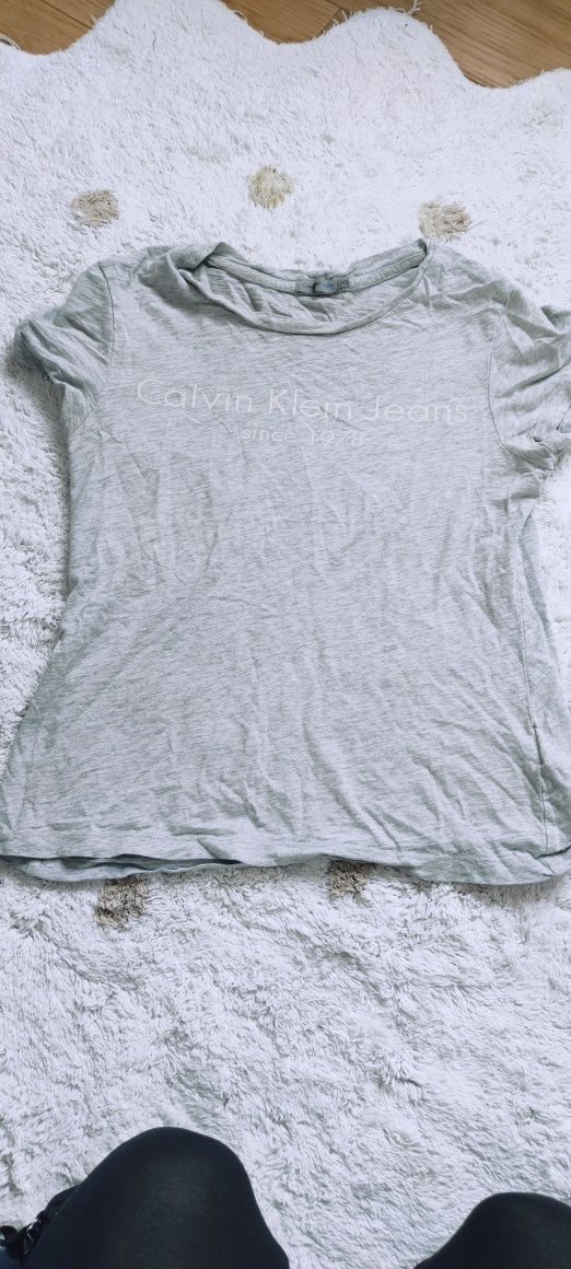 T-shirt Calvin Klein rozmiar XS szara koszulka