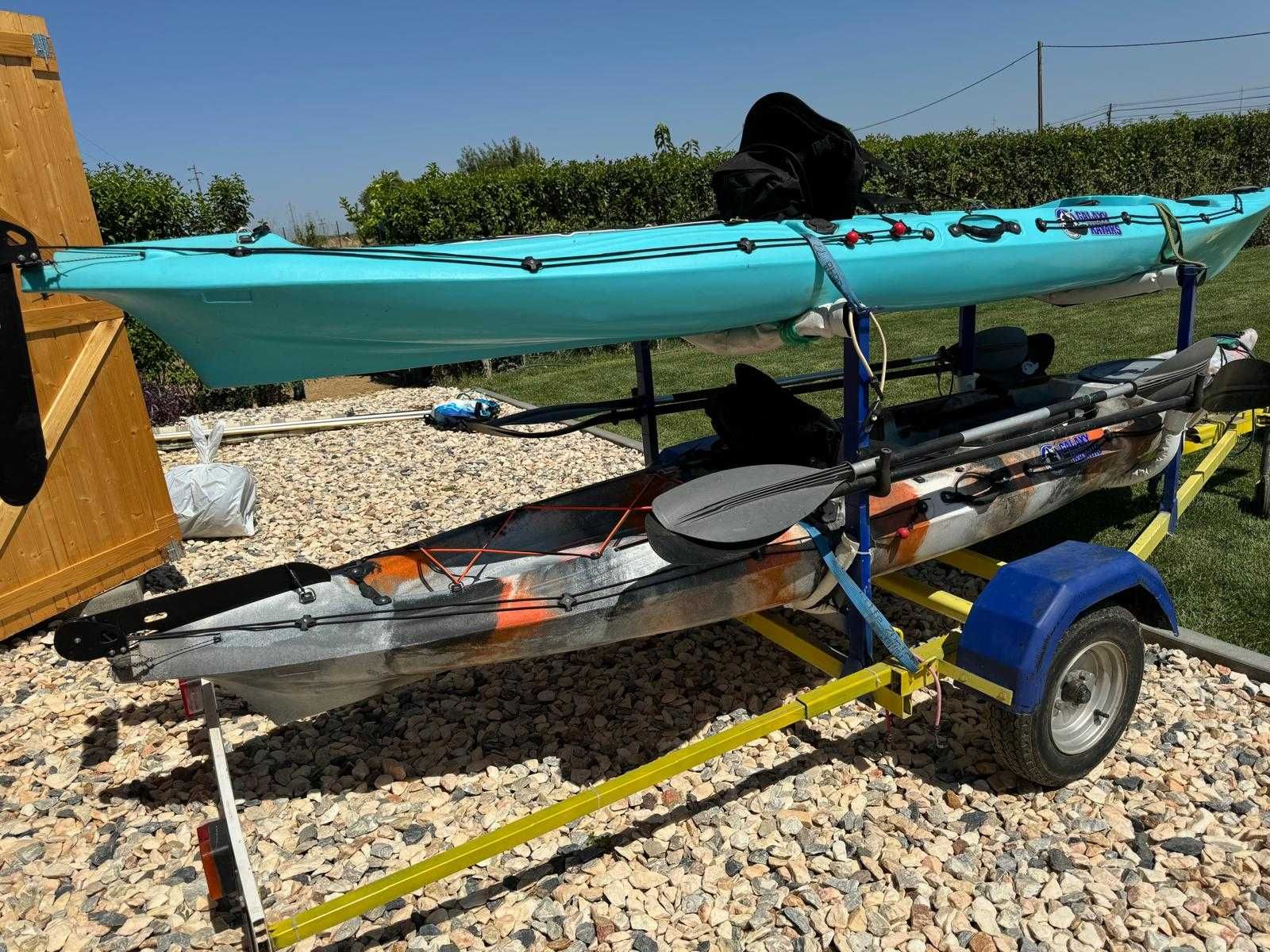 2 Kayaks Galaxy Alboran HV com atrelado - COMO NOVOS