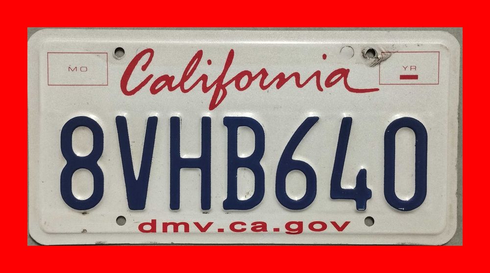 Tablica rejestracyjna KALIFORNIA CALIFORNIA USA oryginalna !!!