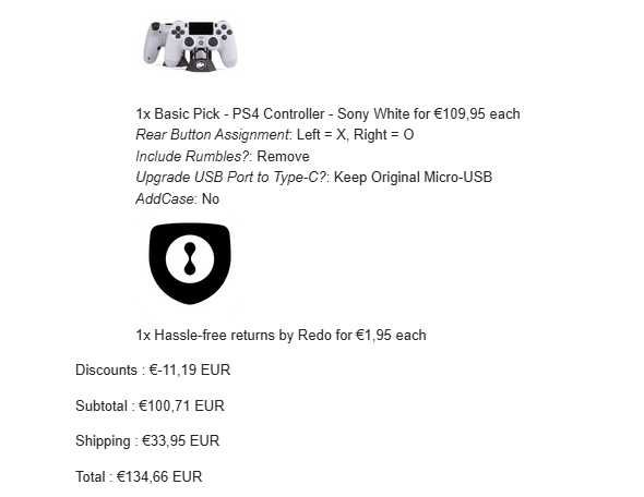 Comando novo PS4/PC Battle Beaver Dualshock 4 (com 2 back buttons)