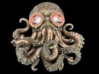 Steampunk Ośmiornica Na Ścianę Zawieszka Veronese (Wu76559a4)