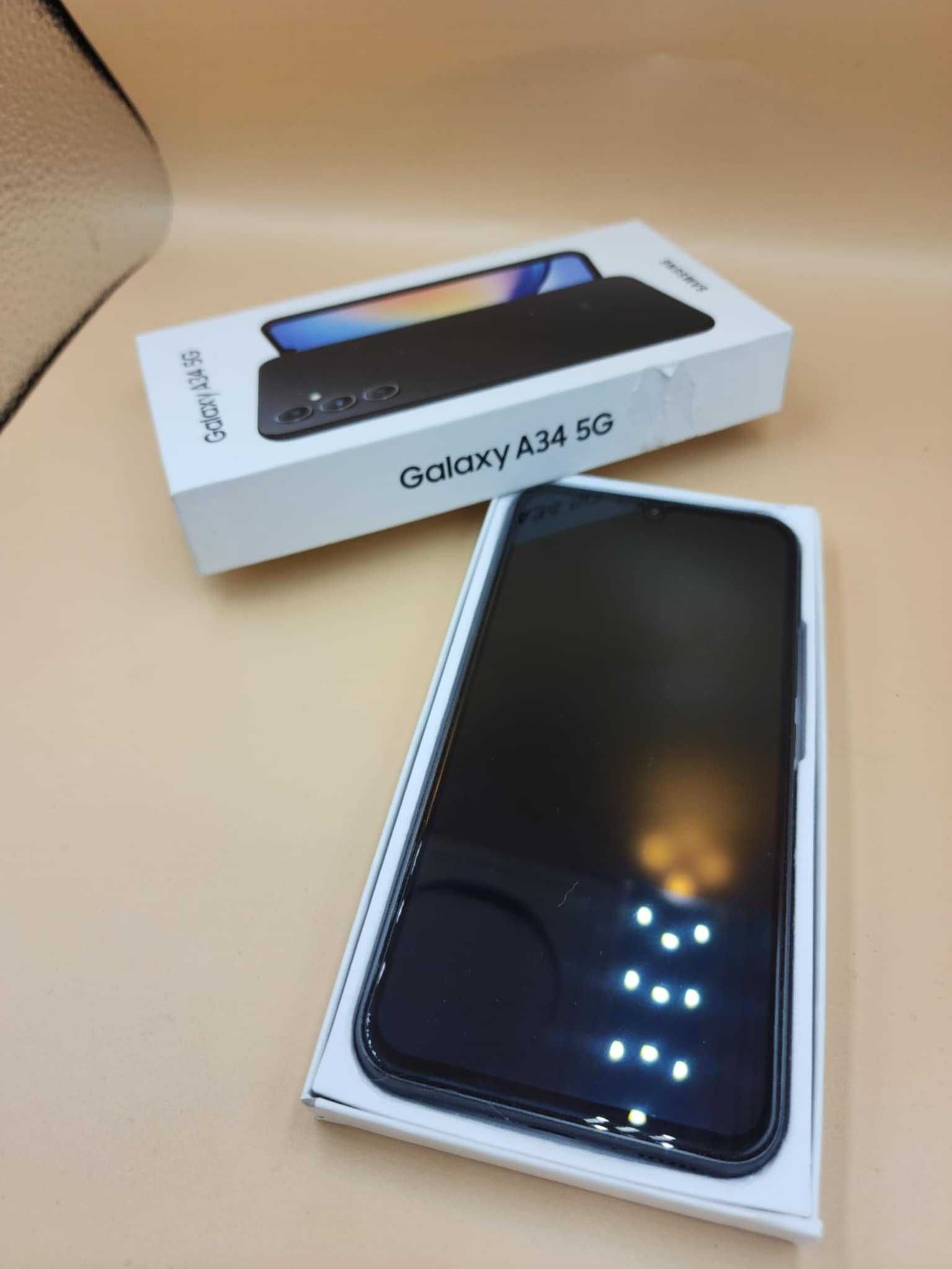 Samsung Galaxy A34 + 2 etui + Karta SD 64Gb + nowe szkło ochronne