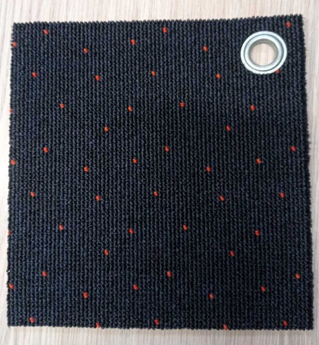 Wykładzina biurowa Carpet Concept RBM 21 lips w rolce CZARNA W KROPKI