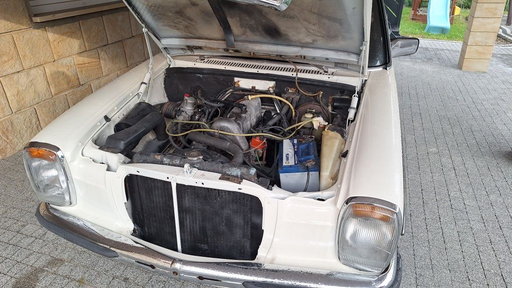 Ładny 50-letni mercedes w115