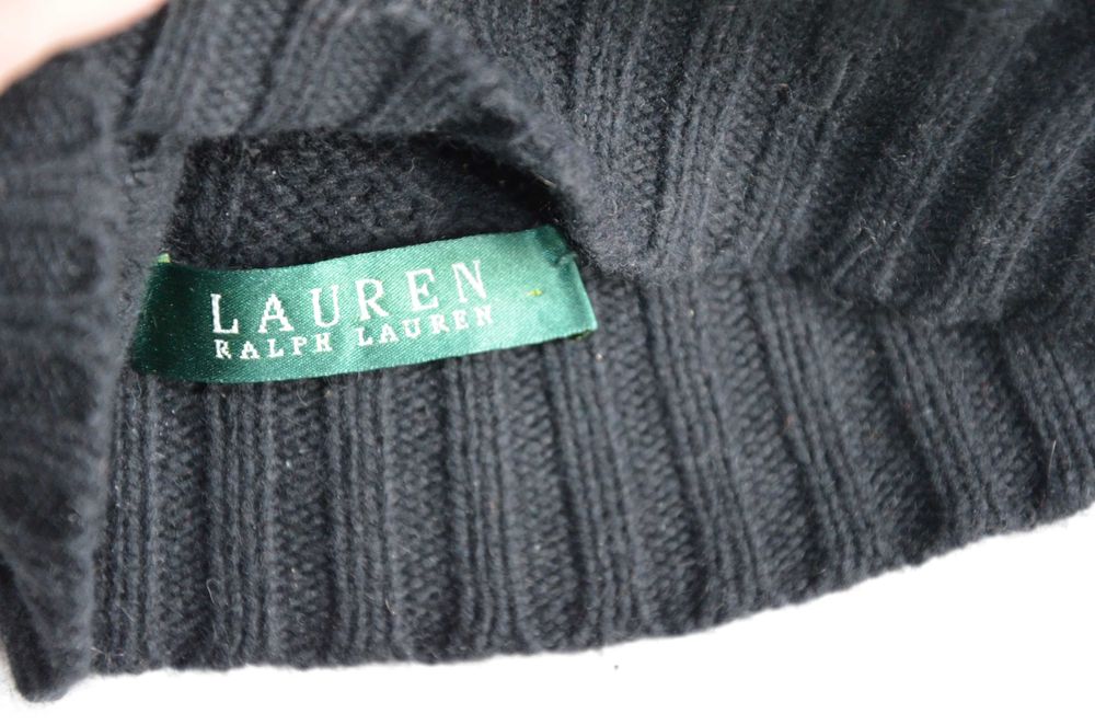 czarna czapka Ralph Lauren