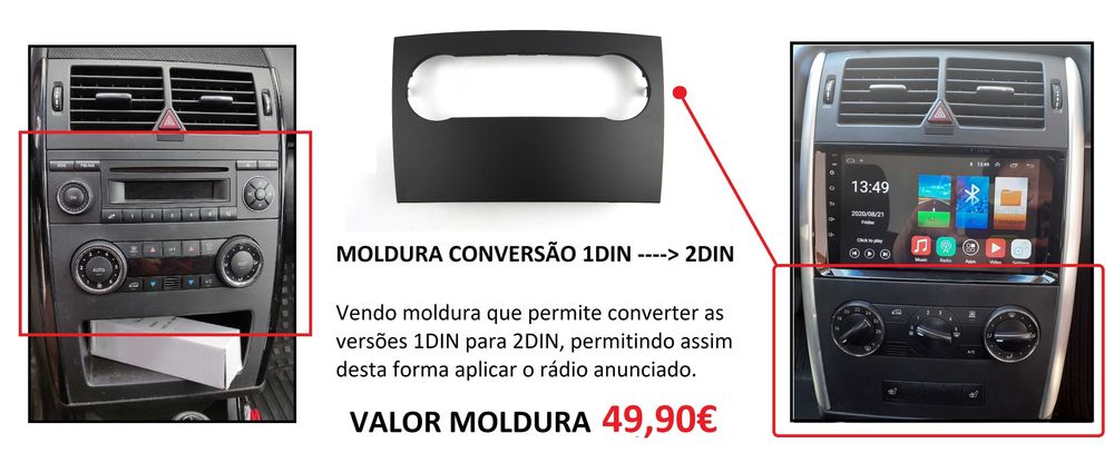 Rádio 2DIN 9" [4+32GB] MERCEDES • A180 (W169) • B180 (W245) • Android