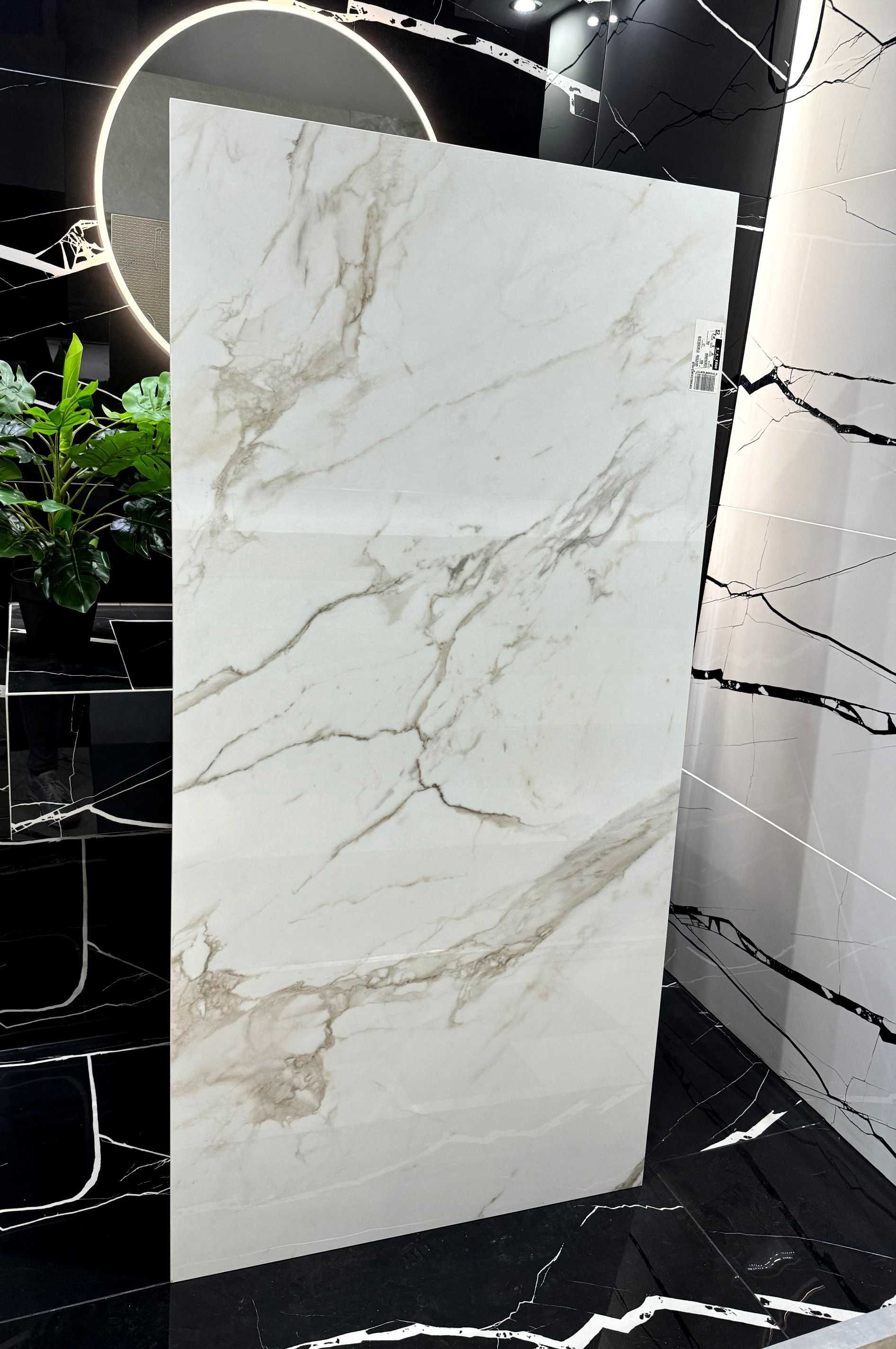 Gres polerowany płyty marmuropodobne ZŁOTE ŻYŁKI 160x80 Wysoki Połysk