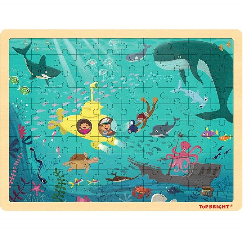 TOP BRIGHT - Puzzle drewniane ocean (100 el.) Top Bright