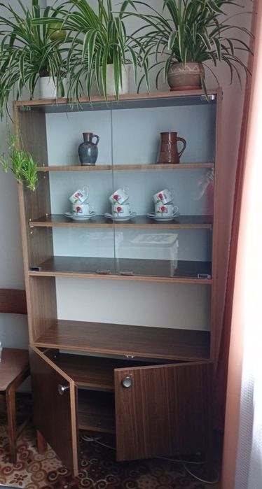 Witryna ze szkłem PRL