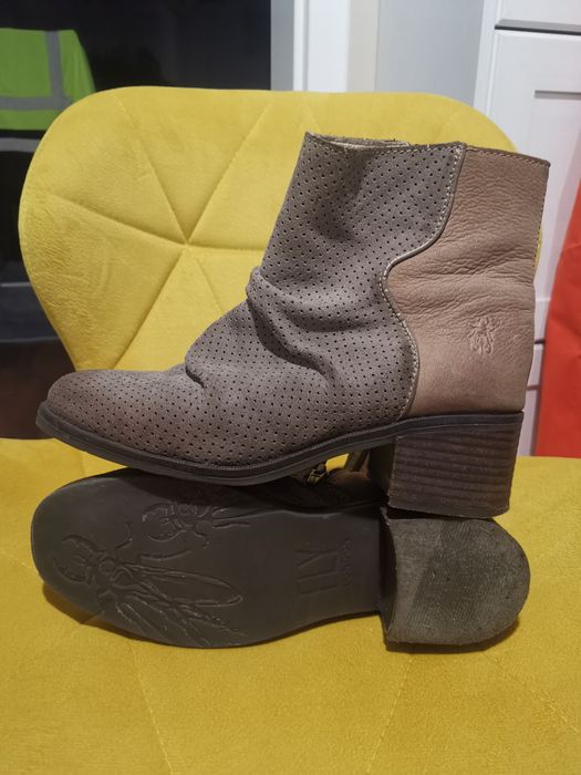 Sztyblety FLY London skóra 39 25cm kozaki półbuty