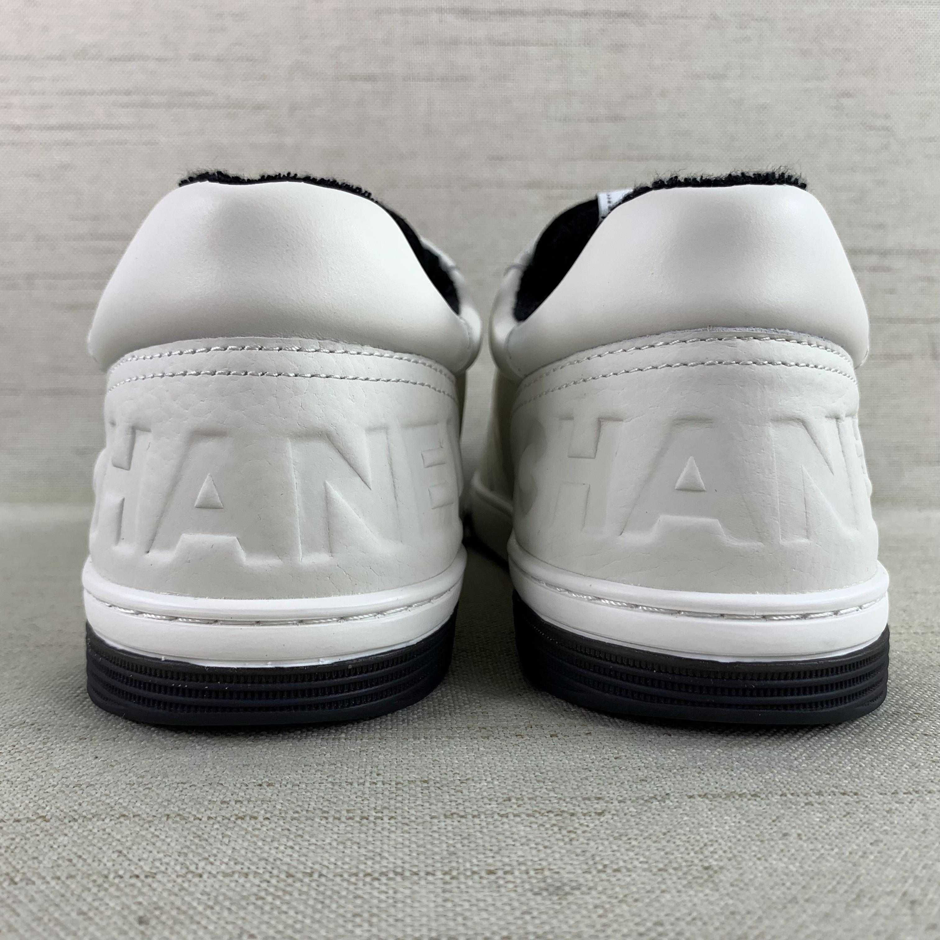 Кроссовки Chanel 22P Trainer White Black Кеды Шанель