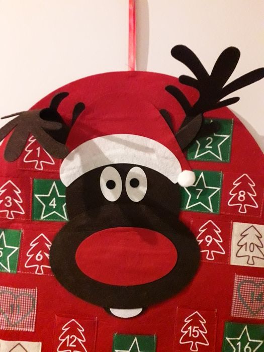 Calendário do advento em feltro