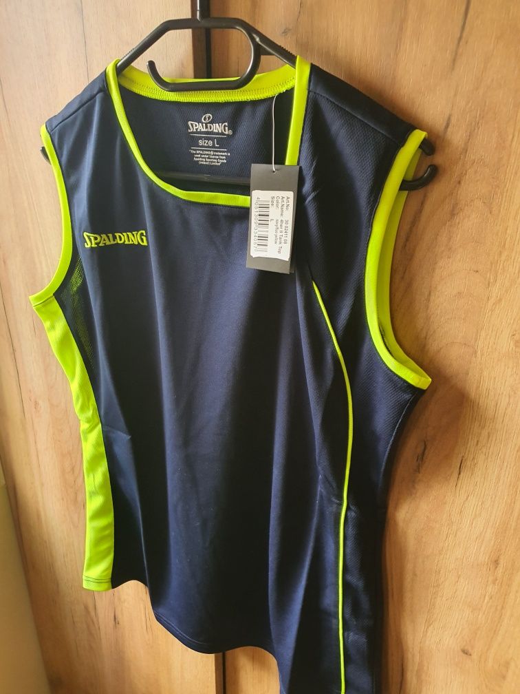 Koszulka bez rękawów sportowa damska Spalding, rozmiar L, nowa z metką