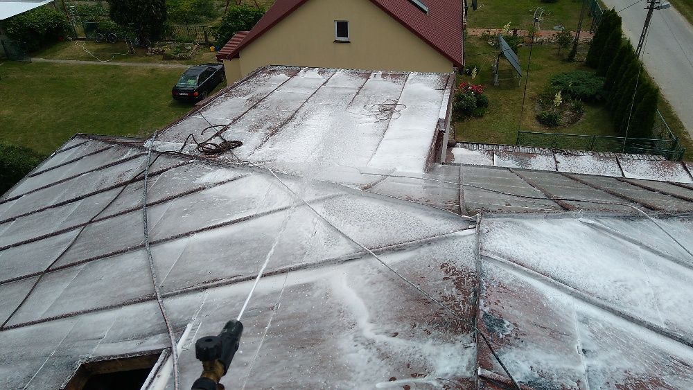 Malowanie dachu ogrodzeń elewacji krycie dachów papą mycie czyszczenie