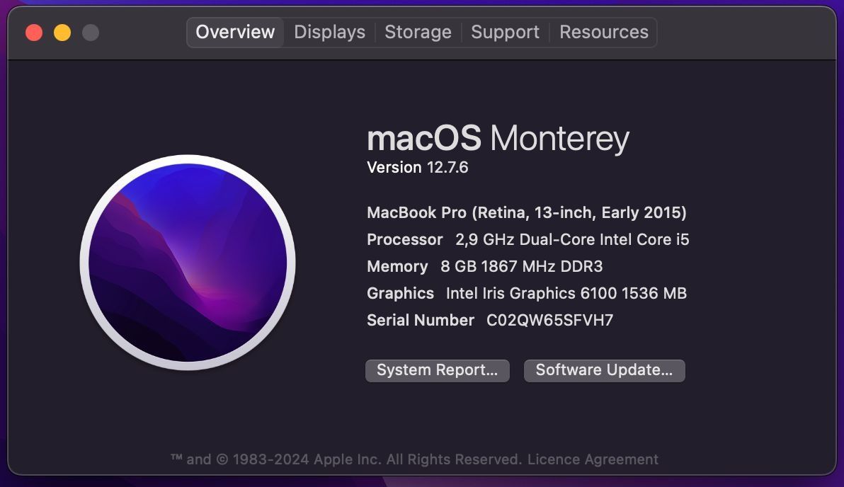 Portátil MacBook pro 2015