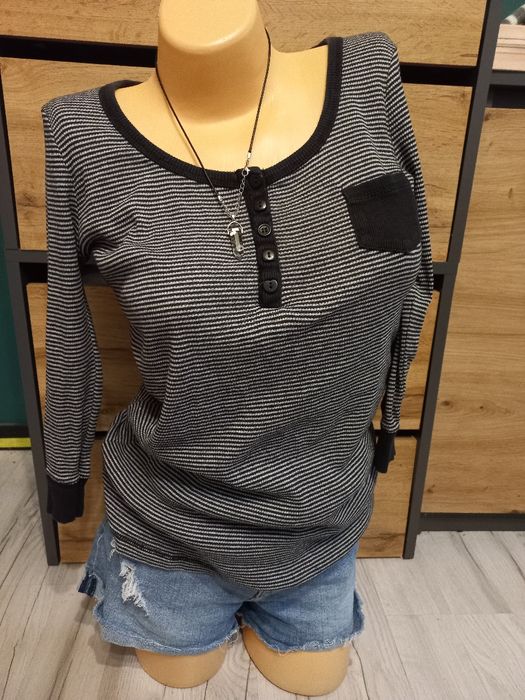 Bluzeczka w paski rękaw 3/4 S