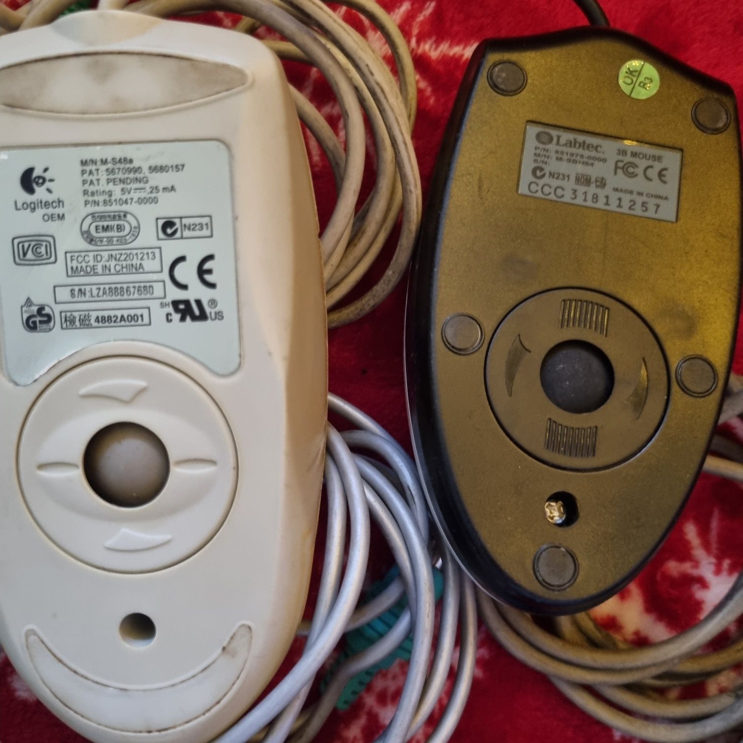 Zestaw Retro Myszek Logitech Atech mint
