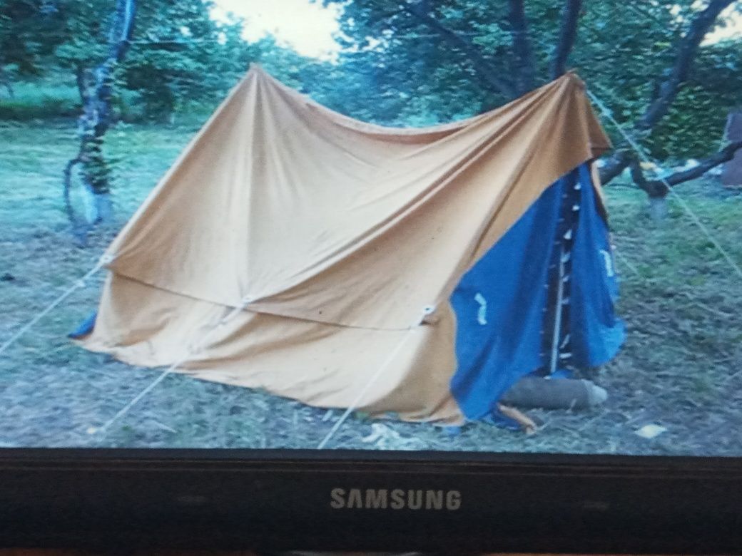 Палатка 3-х местная брезентовая 200×190×170см