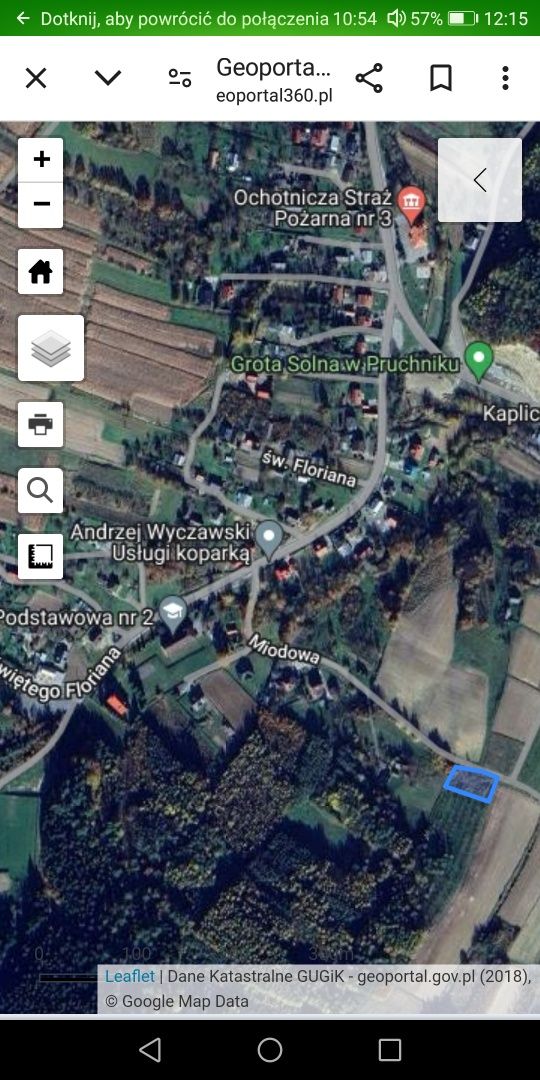 Działka widokowa pod dom w Pruchniku