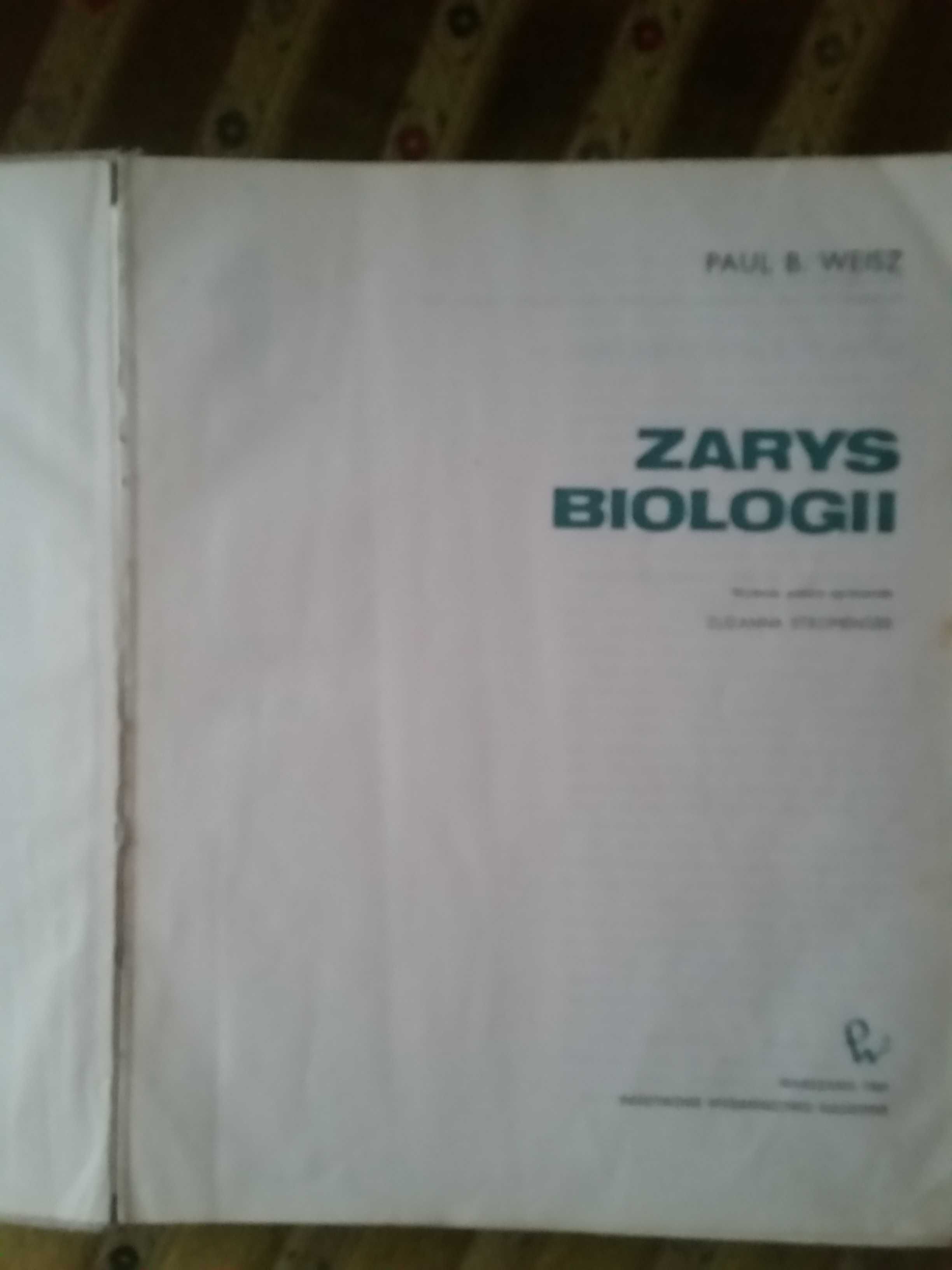 Zarys biologii Paul B. Weisz PWN stara książka naukowa 1969