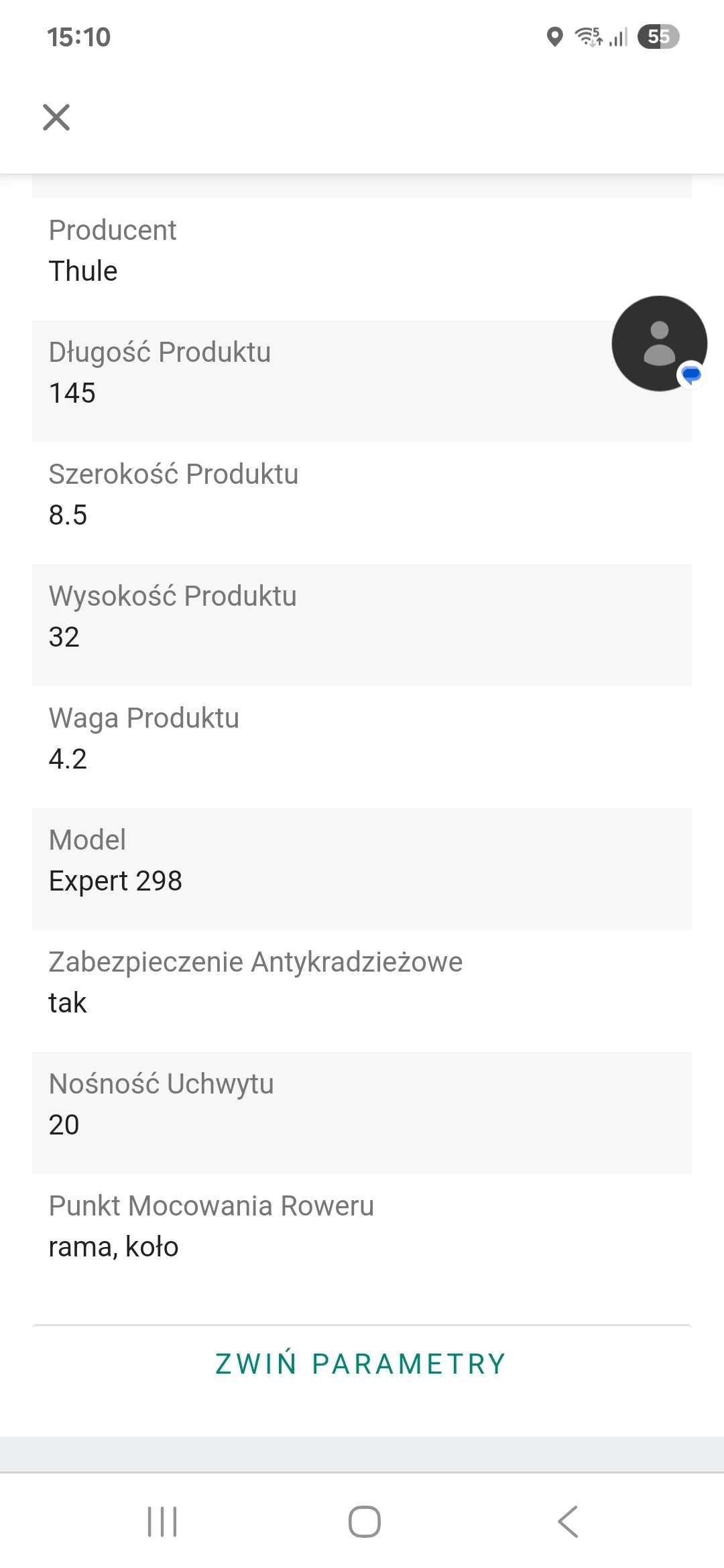 Thule Expert 298 bagażnik rowerowy x3 JEDEN KLUCZ