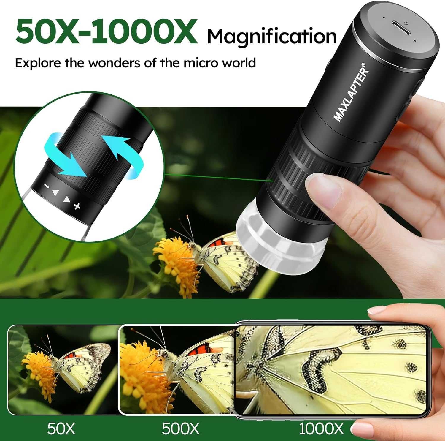 Microscópio digital WiFi MAXLAPTER