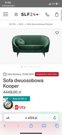 Sofa dwuosobowa kooper