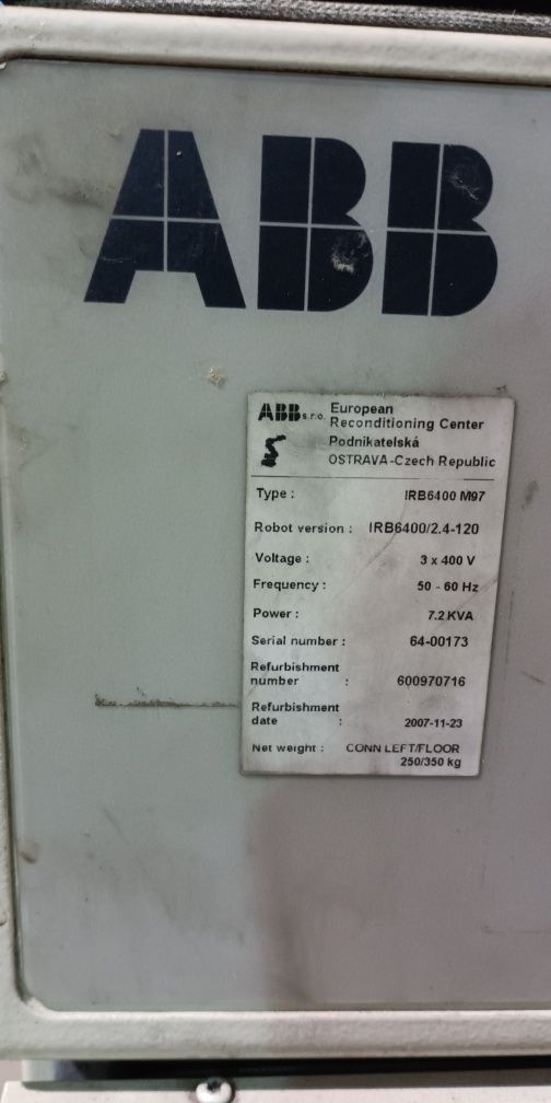 Robot przemysłowy ABB 160kg 3m