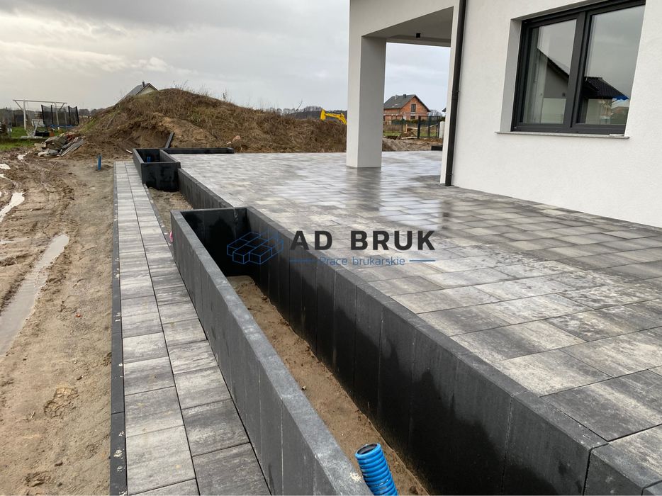 Układanie kostki brukowej, brukarstwo, usługi brukarskie