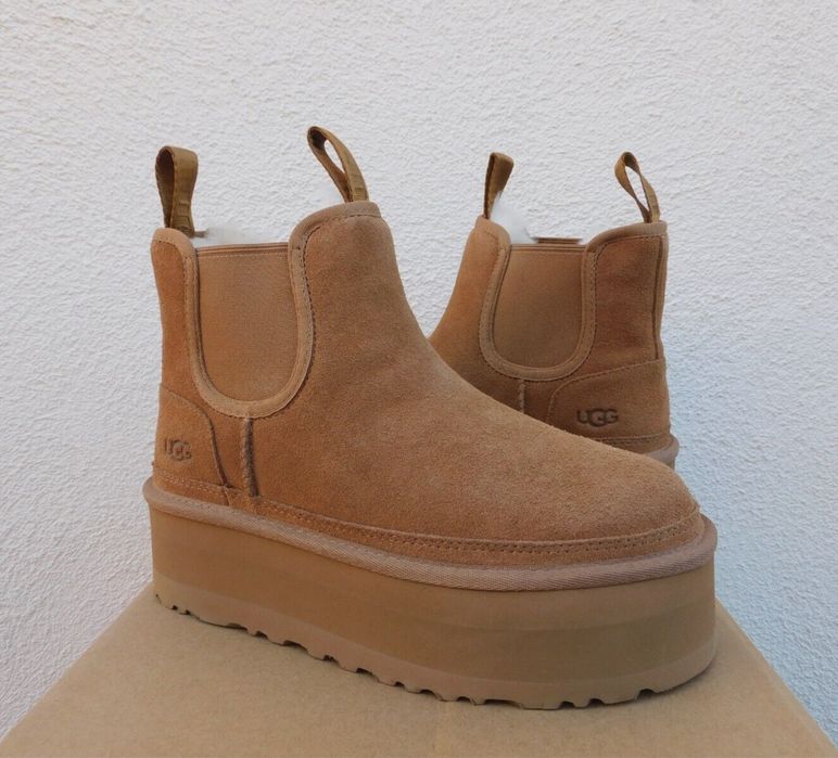 Оригинал UGG chelsea mini platform угги челси каштан рыжие