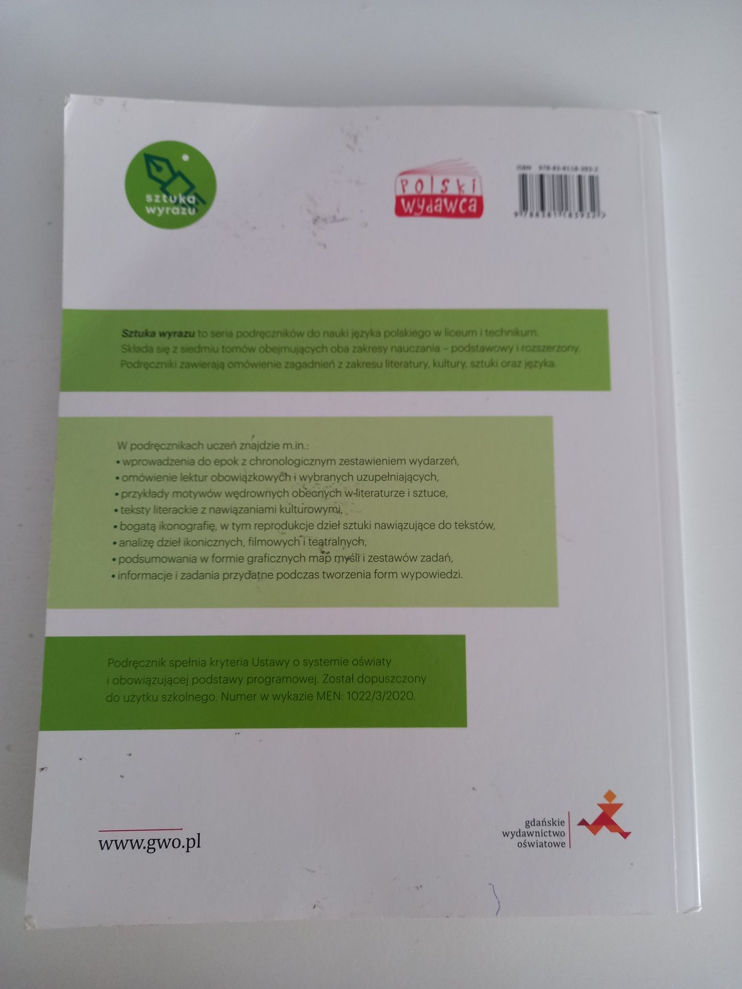 Podręcznik do języka polskiego sztuka wyrazu 2 część 1