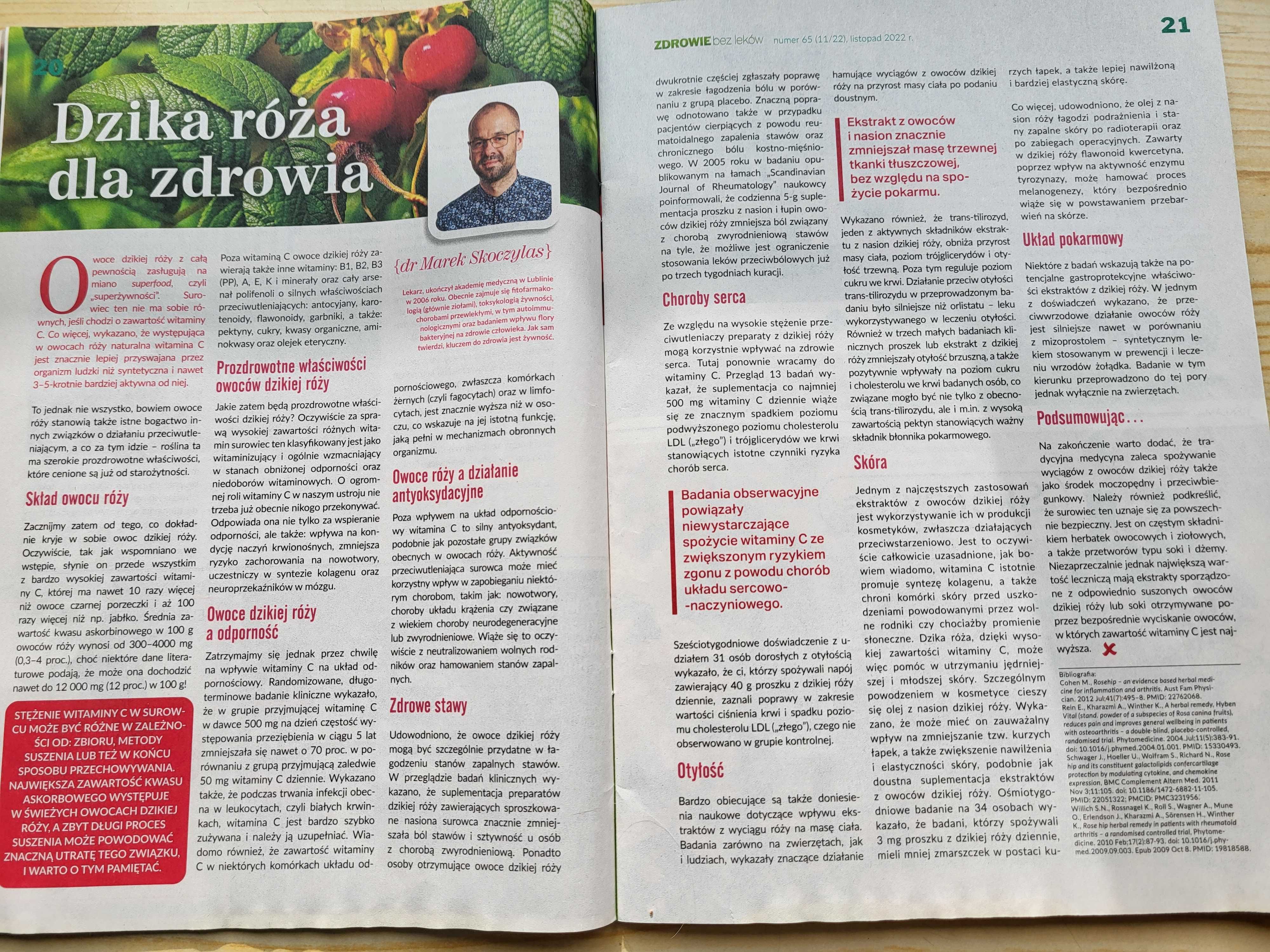 Miesięcznik "Zdrowie bez leków" Listopad 2022 - stan BDB - B. TANIO!